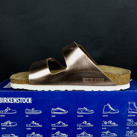 BIRKENSTOCK Copper Leather Arizona Soft Sole - Picture 3 of 7